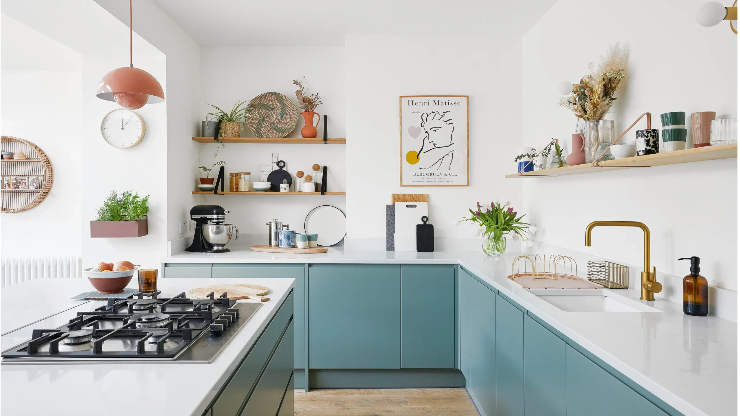 Optimize your compact area with floating storage walls with open visibility, ideal for Apartment Kitchens by Kitchen Renovations Hamilton.
